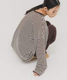 KBF | シアーボーダールーズニット(ニット/セーター)