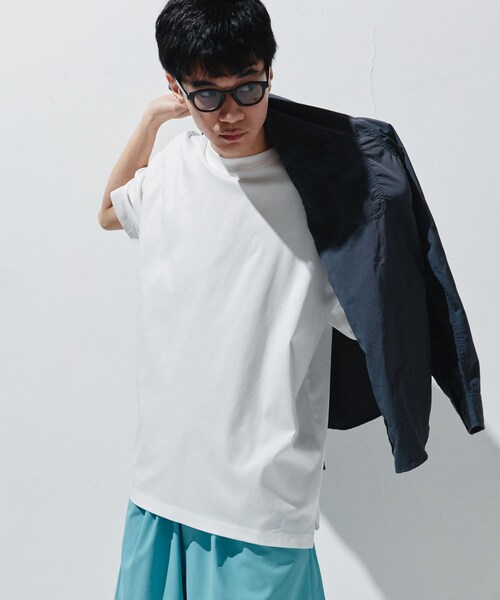 URBAN RESEARCH DOORS(アーバンリサーチドアーズ)の「『UR TECH』サマシェア クルーネックTシャツ(Tシャツ/カットソー・メンズ・WHITE/L.BLUE/BLACK×GRY/BLACK・M/L/XL)」の9枚目の写真