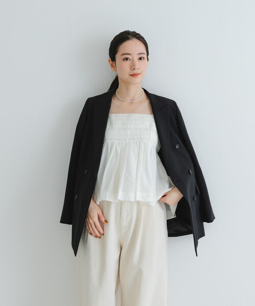 URBAN RESEARCH（アーバンリサーチ）の「レース切り替えキャミブラウス（キャミソール・レディース・BLACK/OFF・FREE）」の11枚目の写真