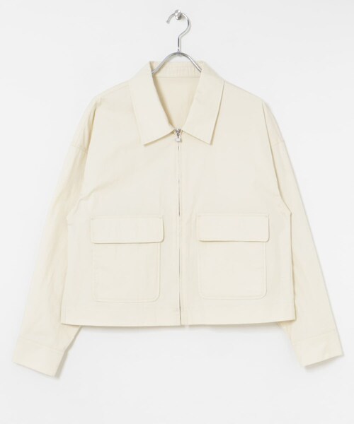 URBAN RESEARCH（アーバンリサーチ）の「コットンナイロンジップブルゾン（ブルゾン・レディース・KHAKI/IVORY・FREE）」の10枚目の写真