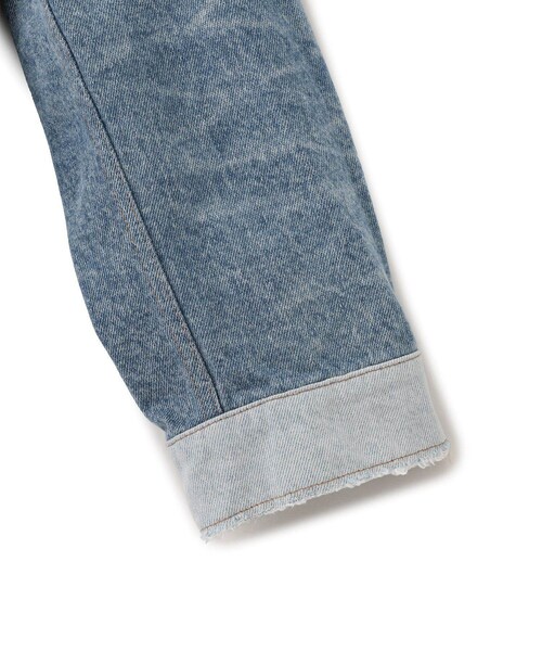 ADAM ET ROPE'(アダムエロペ)の「【GANNI(ガニー)】Patchwork Denim Midi Jacket(デニムジャケット・レディース・ブルー・1)」の19枚目の写真