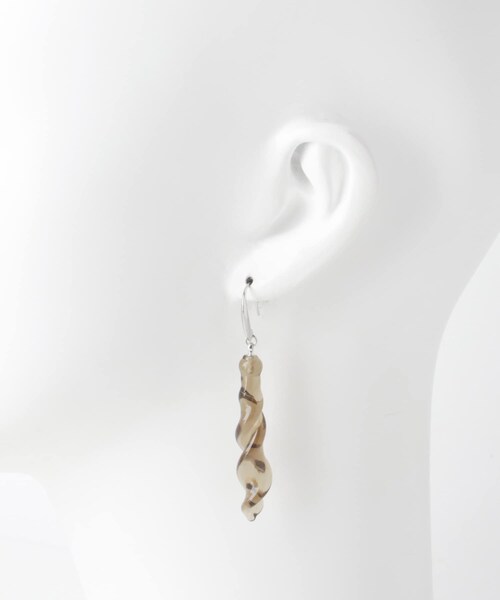 URBAN RESEARCH DOORS（アーバンリサーチドアーズ）の「RLIGHTs　ツイストガラスピアス（ピアス（両耳用）・レディース・別注Clear/Brown・FREE）」の5枚目の写真