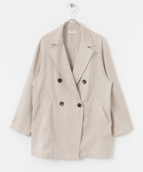 ITEMS URBANRESEARCH（アイテムズ アーバンリサーチ）の「リネンライクジャケット（テーラードジャケット・レディース・L.BEG/BRN・FREE）」の18枚目の写真