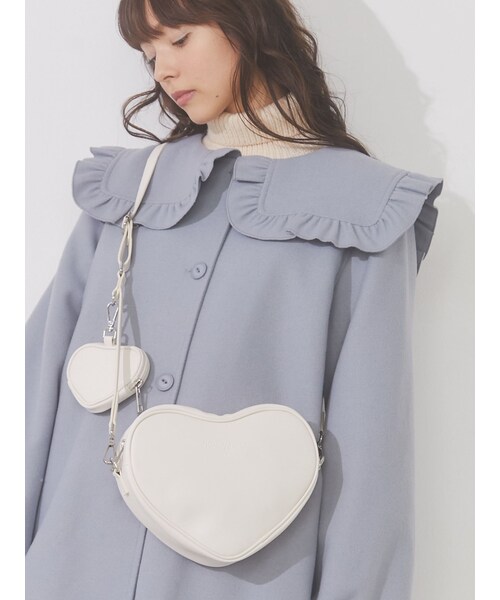 merry jenny（メリージェニー）の「doubleハートショルダーバッグ（ショルダーバッグ・レディース・シルバー/ブラック/アイボリー/ゴールド・F）」の14枚目の写真