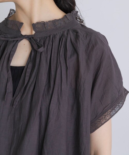 かぐれ(カグレ)の「SOIL COTTON VOILE GATHERED SHIRTS(シャツ/ブラウス・レディース・WHT/CCR・1)」の16枚目の写真