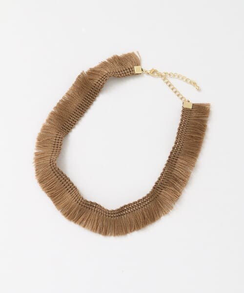 SENSE OF PLACE by URBAN RESEARCH（センスオブプレイスバイアーバンリサーチ）の「フリンジリボンチョーカー（ネックレス・レディース・MOCHA・-）」の2枚目の写真