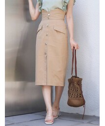 dazzlin | ハイウエストフロントボタンスカート(スカート)