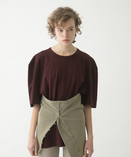 LAATO（ラート）の「puff shoulder big tee（Tシャツ/カットソー・レディース・インク/マロン/スカイ・Free）」の2枚目の写真