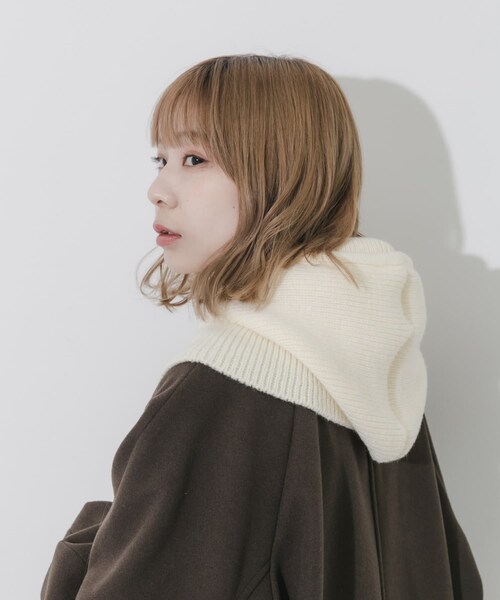 SMELLY（スメリー）の「リブニットバラクラバ（ニットキャップ/ビーニー・レディース・IVO/CGR・-）」の6枚目の写真