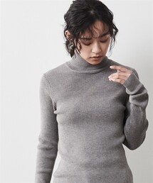 CHIC STYLE | 大きいサイズロングスリーブタートルニットプルオーバーシックスタイル(ニット/セーター)