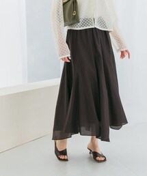 URBAN RESEARCH ROSSO | コットンシルクヘムデザインギャザースカート(スカート)