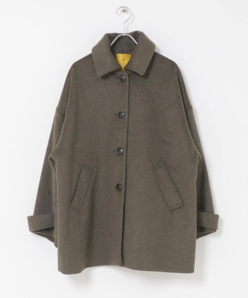 URBAN RESEARCH ROSSO（アーバンリサーチロッソ）の「F by ROSSO　『UR TECH』ビーバーテントラインコート（ステンカラーコート・レディース・BROWN/BLACK・Free）」の19枚目の写真