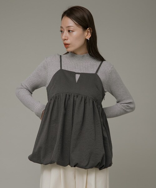 URBAN RESEARCH Sonny Label（アーバンリサーチサニーレーベル）の「バルーンキャミビスチェブラウス（その他トップス・レディース・グレージュ/ブラック/チャコール・FREE）」の15枚目の写真