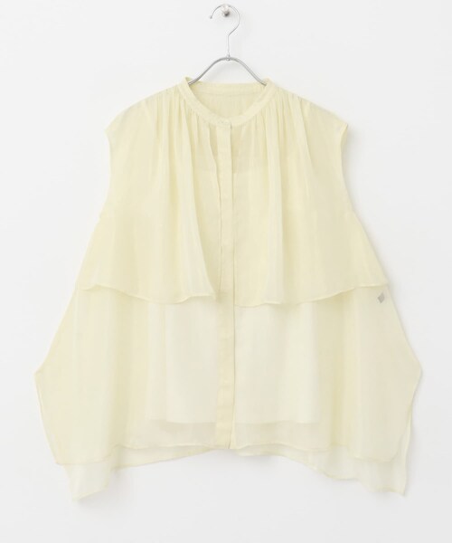 URBAN RESEARCH ROSSO（アーバンリサーチロッソ）の「グロッシーレイヤードブラウス（シャツ/ブラウス・レディース・CREAM/SAX/BRONZE・FREE）」の18枚目の写真