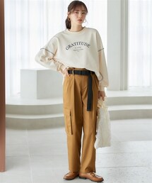 nissen | 大きいサイズ　ベルト付カーゴパンツ　miclat(パンツ)