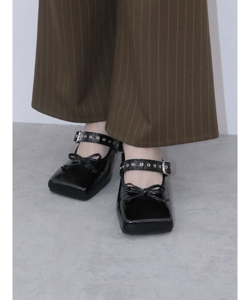 jouetie（ジュエティ）の「カラーサテンバレエパンプス（パンプス・レディース・ブラック/レッド/シルバー/ピンク・S/M/L）」の5枚目の写真