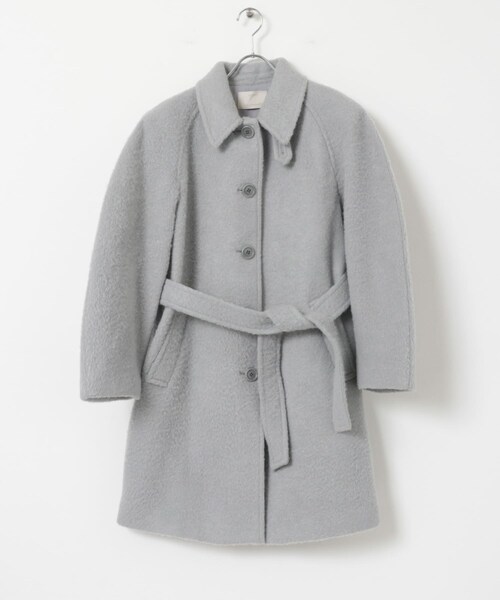 URBAN RESEARCH（アーバンリサーチ）の「AMOMENTO　ALPACA RAGLAN COAT（ステンカラーコート・レディース・SKY BLUE/BLACK/BROWN・0）」の3枚目の写真