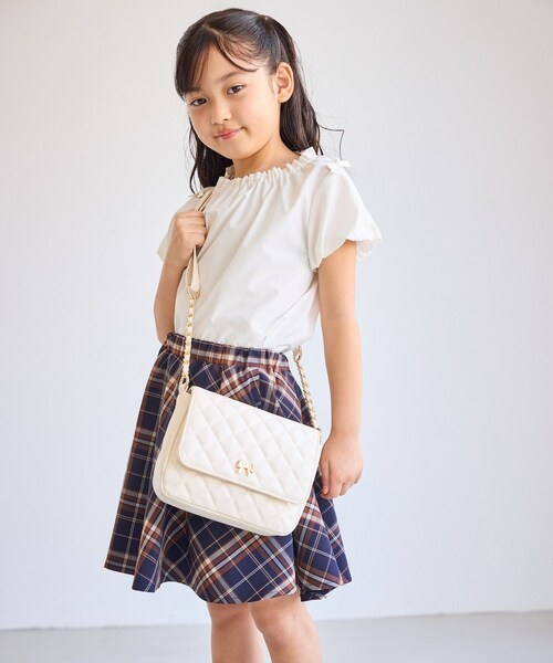 ROPE' PICNIC(ロペピクニック)の「【KIDS/キッズ】キルティング合皮ショルダーバッグ(ショルダーバッグ・キッズ・ブラック/キナリ・F)」の5枚目の写真