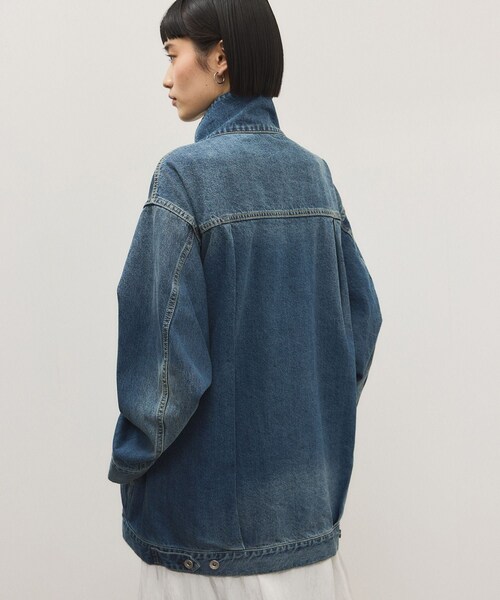 ADAM ET ROPE'(アダムエロペ)の「【WEB限定】スタンドネックデニムジャケット(デニムジャケット・レディース・ブルー/サックス・F)」の15枚目の写真