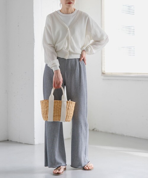URBAN RESEARCH DOORS（アーバンリサーチドアーズ）の「FORK&SPOON　ペーパーニットカーディガン（カーディガン/ボレロ・レディース・IVORY/BROWN/BLUE・1）」の12枚目の写真