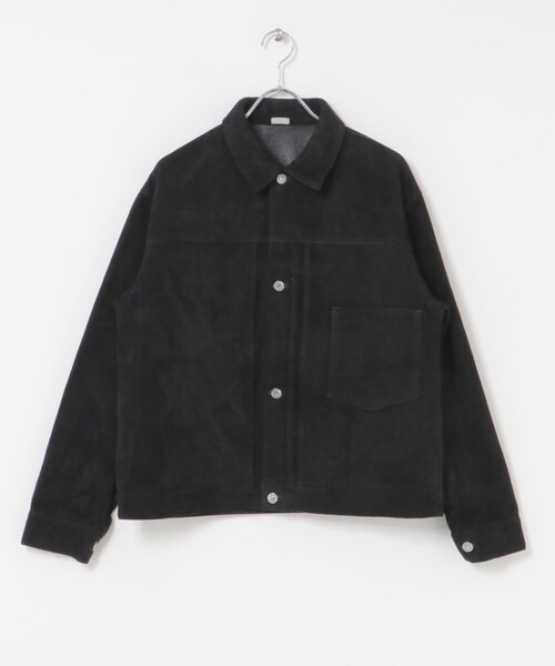 URBAN RESEARCH（アーバンリサーチ）の「A PRESSE　Suede Leather 1st Type Jacket（テーラードジャケット・メンズ・Black・2/3/4）」の3枚目の写真