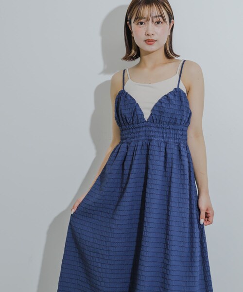 SENSE OF PLACE by URBAN RESEARCH（センスオブプレイスバイアーバンリサーチ）の「チェックキャミワンピース（ワンピース・レディース・BLACK/NAVY/ORANGE・COMPACT/one）」の12枚目の写真