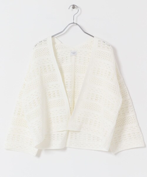 URBAN RESEARCH DOORS(アーバンリサーチドアーズ)の「クロシェニットカーディガン(カーディガン/ボレロ・レディース・OFF/BEIGE・Free)」の4枚目の写真