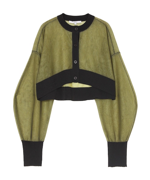 UN3D. 2TONE SHEER KT 2トーンシアーニットカーディガン UN3D.（アンス