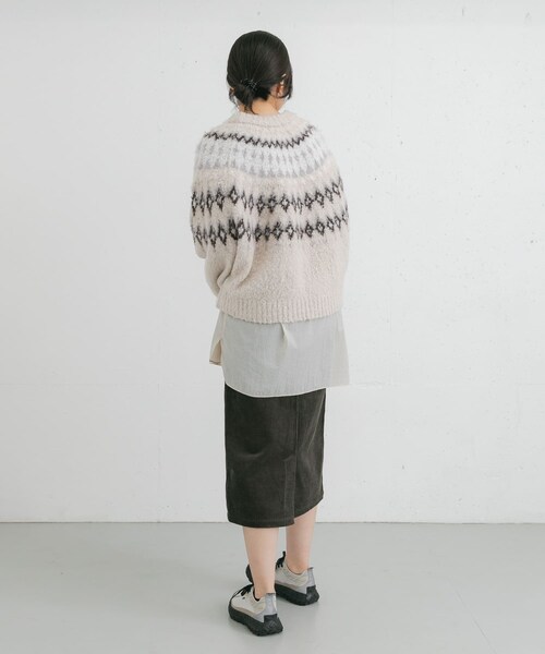 EKAL（エカル）の「ノルディックニットプルオーバー（ニット/セーター・レディース・アイボリー/グレー/ブラウン・one）」の11枚目の写真