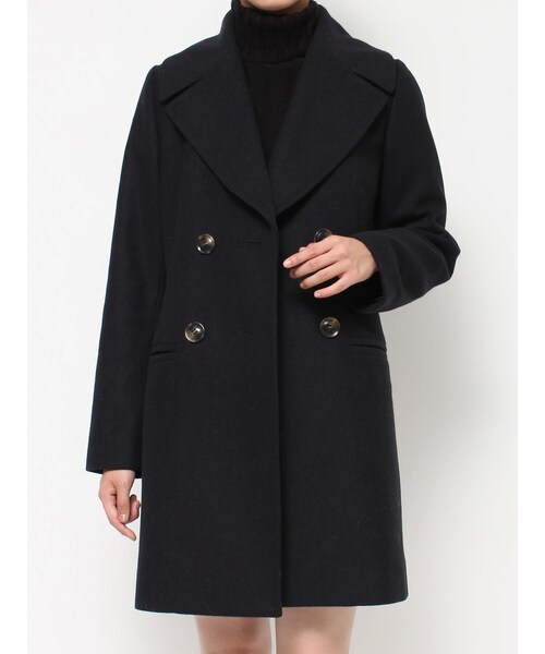 RESEXXY（リゼクシー）の「ビッグカラーピーコート（ピーコート・レディース・アイボリー/ネイビー・F）」の2枚目の写真