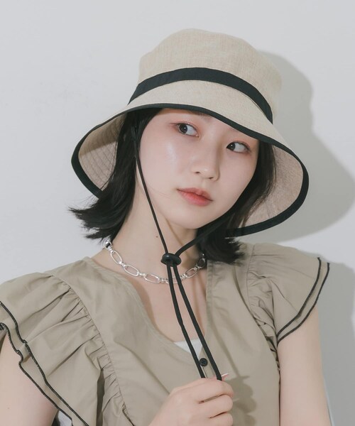 SMELLY（スメリー）の「ジュートライクハット（ハット・レディース・BRN/BEG・-）」の2枚目の写真