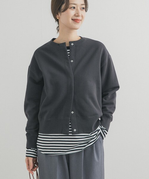 URBAN RESEARCH DOORS（アーバンリサーチドアーズ）の「裏起毛スウェットカーディガン（カーディガン/ボレロ・レディース・OATMEAL/GRAY/CHARCOAL・Free）」の12枚目の写真