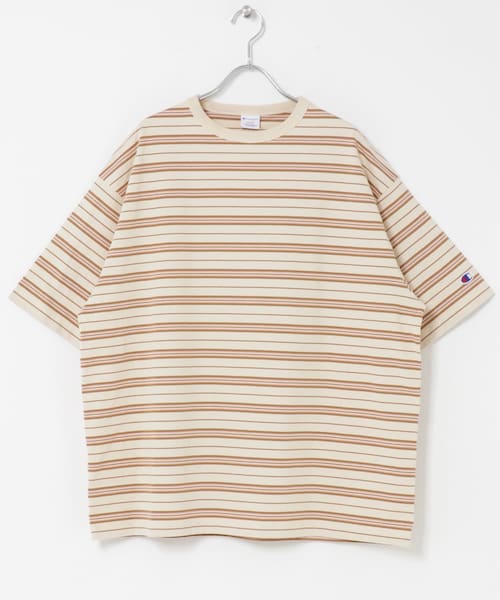 URBAN RESEARCH DOORS(アーバンリサーチドアーズ)の「『別注』CHAMPION×DOORS BORDER T-SHIRTS(Tシャツ/カットソー・メンズ・NAVY/BEIGE/L.BROWN・M/L/XL)」の20枚目の写真