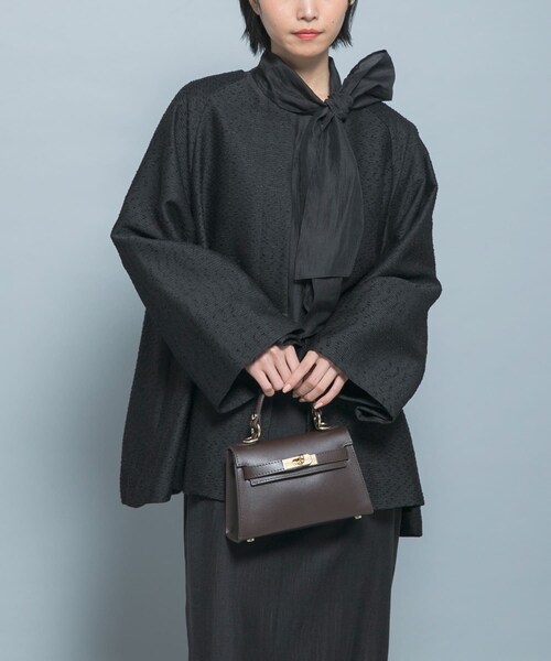 URBAN RESEARCH ROSSO(アーバンリサーチロッソ)の「CHIGNON ネップツイードコート(テーラードジャケット・レディース・LBEIGE/BLACK・Free)」の5枚目の写真