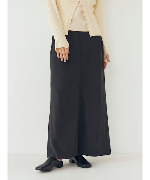 Ungrid（アングリッド）の「ピーチ起毛フィットフレアスカート（スカート・レディース・チャコールグレー/オレンジ/イエロー・S/M）」の4枚目の写真