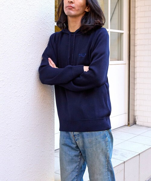 ADAM ET ROPE'（アダムエロペ）の「【GALLIA/ガッリア】Knit hoodie（パーカー・メンズ・グレー/ネイビー・50/52）」の11枚目の写真