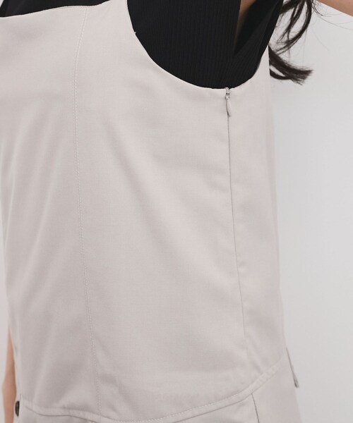 VIS（ビス）の「キャミソールミニワンピース（ワンピース・レディース・ライトグレー/カーキ・M/S）」の20枚目の写真