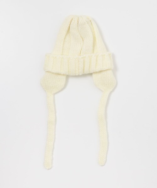 ITEMS URBANRESEARCH（アイテムズ アーバンリサーチ）の「フライトニットキャップ（ニットキャップ/ビーニー・レディース・OFF/BLK・-）」の7枚目の写真