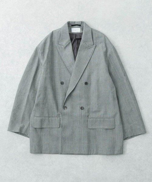 URBAN RESEARCH（アーバンリサーチ）の「new basic　HIGH TWIST WOOL W JACKET（テーラードジャケット・メンズ・BLACK/CHECK・M/L/XL）」の16枚目の写真