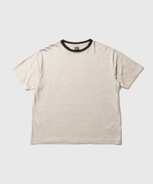 ADAM ET ROPE'(アダムエロペ)の「【BATONER/バトナー】NORMANDY LINEN T-SHIRT(Tシャツ/カットソー・メンズ・キナリ/ベージュ・2/3)」の5枚目の写真