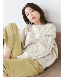 Ungrid | パワショルケーブルニット(ニット/セーター)