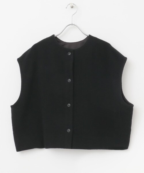 かぐれ（カグレ）の「ナッピングウール2WAYベスト（ベスト・レディース・BLACK/CHARCOAL・FREE）」の17枚目の写真