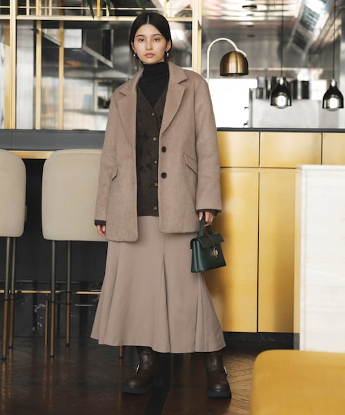 VIS（ビス）の「【新色追加】【アウター総選挙3位】シャギージャコット（その他アウター・レディース・ブラウン/ブラウン系/ベージュ/ブラック系・F）」の19枚目の写真