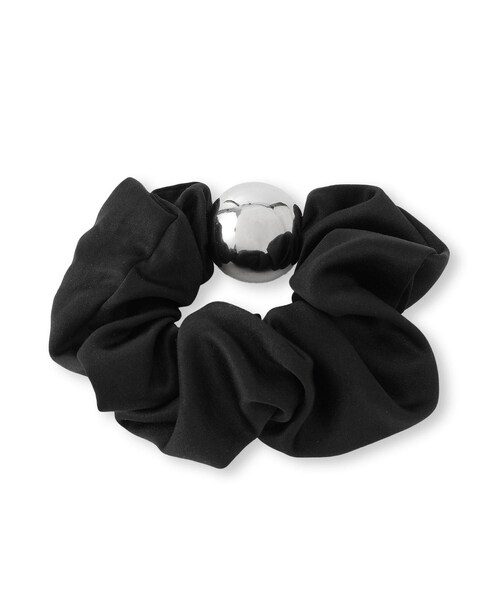 VIS（ビス）の「サテンボールシュシュ（シュシュ・レディース・ブラック/オフホワイト・F）」の9枚目の写真