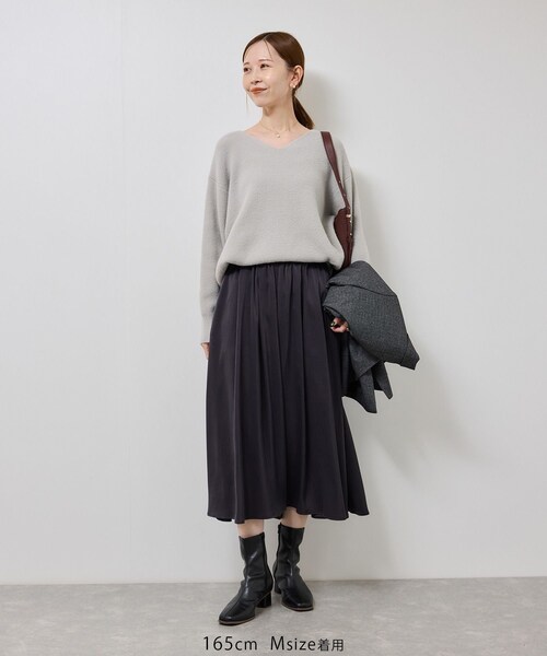 ROPE' PICNIC（ロペピクニック）の「イージースカーチョ/着丈が選べる（その他パンツ・レディース・チャコール/ダークブラウン/ベージュ・M/MT）」の14枚目の写真