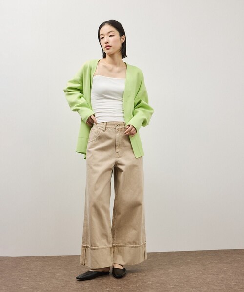 ADAM ET ROPE'（アダムエロペ）の「【OUR WACOAL×ADAM ET ROPE'】コットン混カップインベアトップキャミソール（キャミソール・レディース・ブラック/ホワイト/オリーブ・L/M/S）」の14枚目の写真