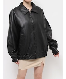 EVRIS | オーバーサイズフェイクレザーブルゾン(ブルゾン)
