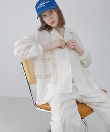 URBAN RESEARCH Sonny Label | ブロッキングレースコットンシャツジャケット(テーラードジャケット)