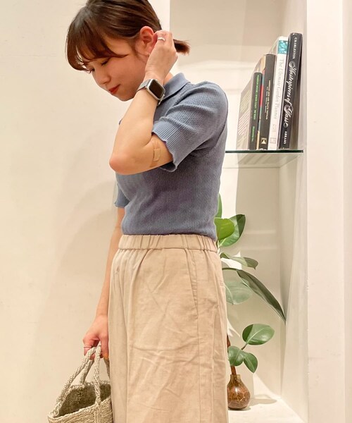 URBAN RESEARCH DOORS（アーバンリサーチドアーズ）の「Adriana Kay　半袖ポロTシャツ（ポロシャツ・レディース・別注MATIN/Ecru/別注NAVY・FREE）」の6枚目の写真