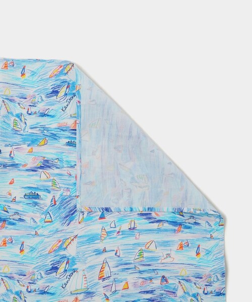 Saturdays NYC（サタデーズ ニューヨークシティ ）の「Ken Done Scarf（バンダナ/スカーフ・レディース・ブラック/ブルー/イエロー・F）」の13枚目の写真